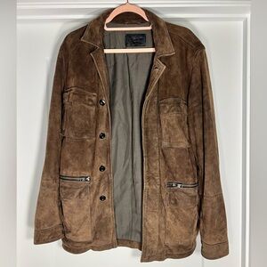 AllSaints Goat Leather Civil Jacker Medium